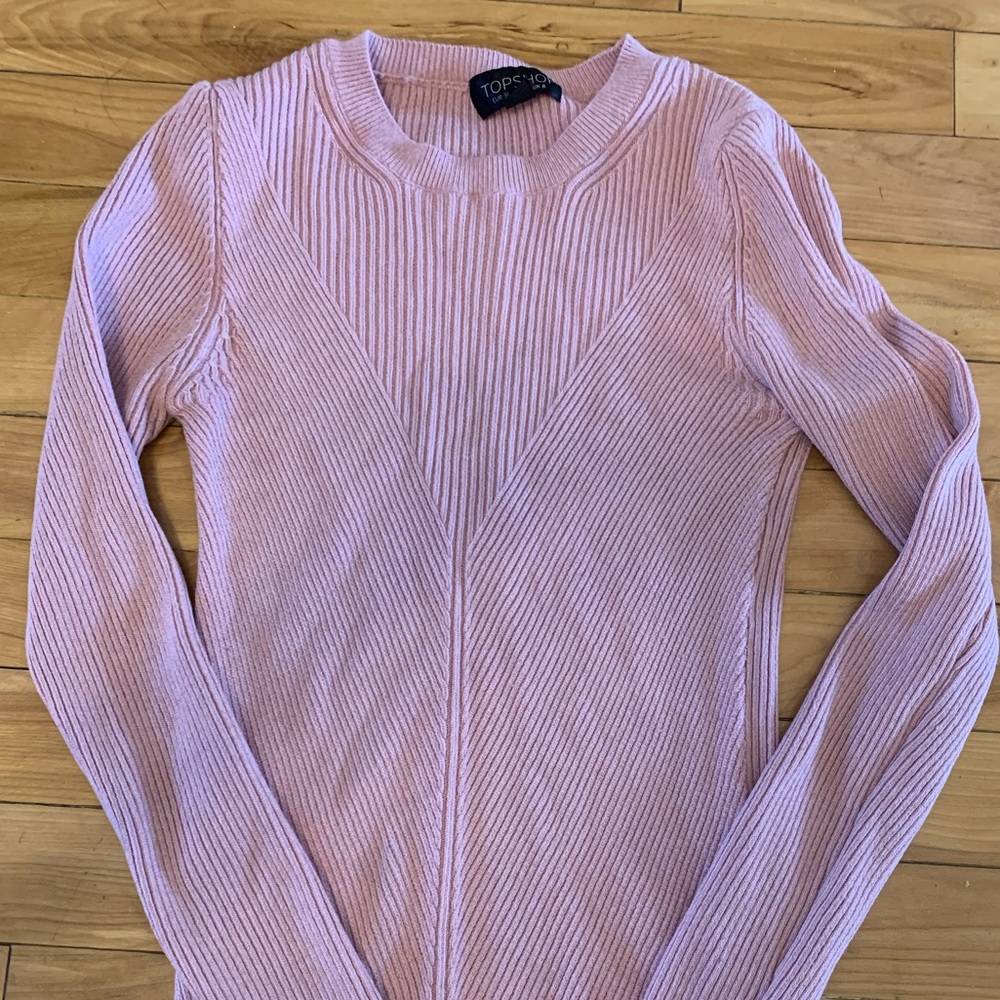 Topshop baby pink long sleeve